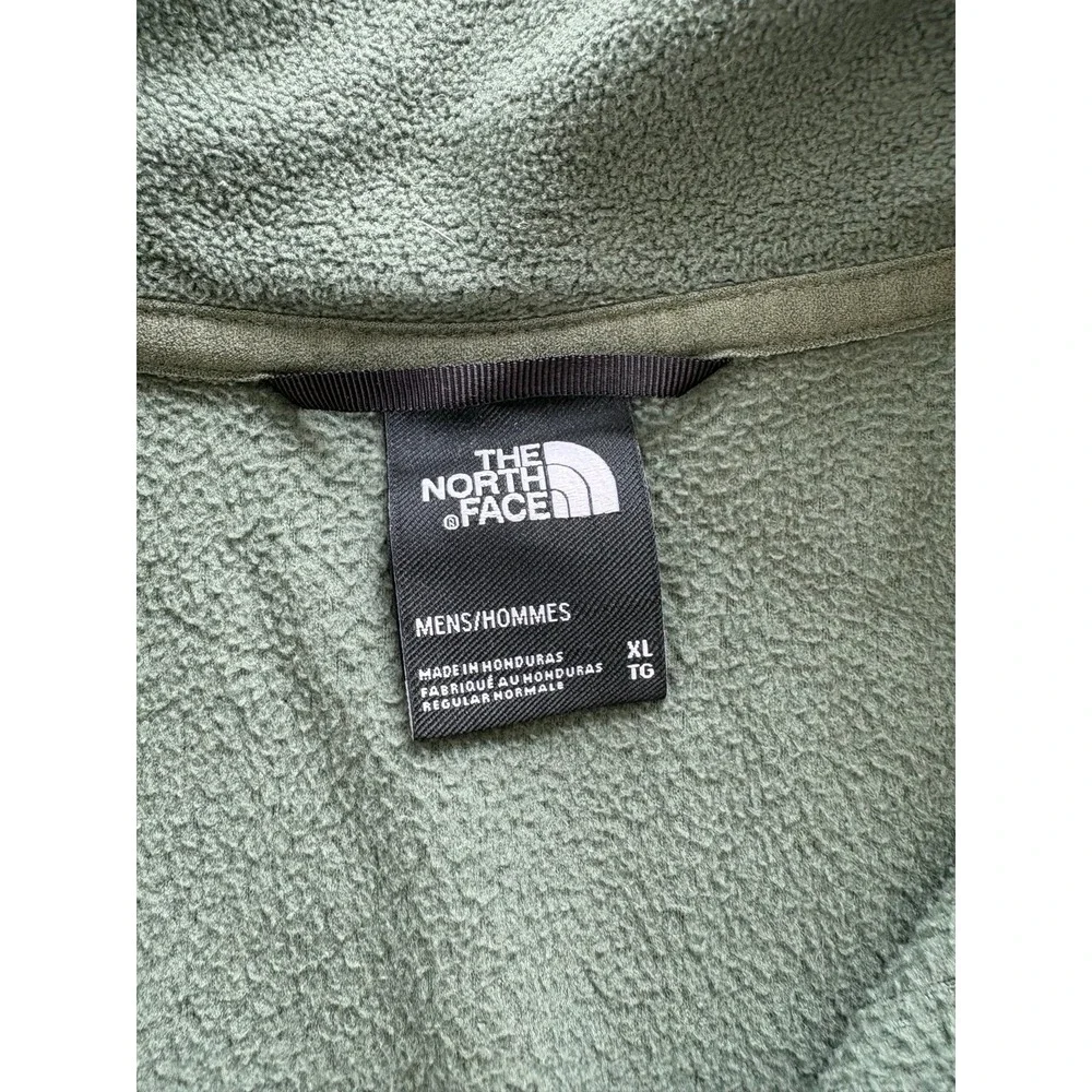 The North Face Green Fleece 1/4 Zip Pullover Sweatshirt Men's